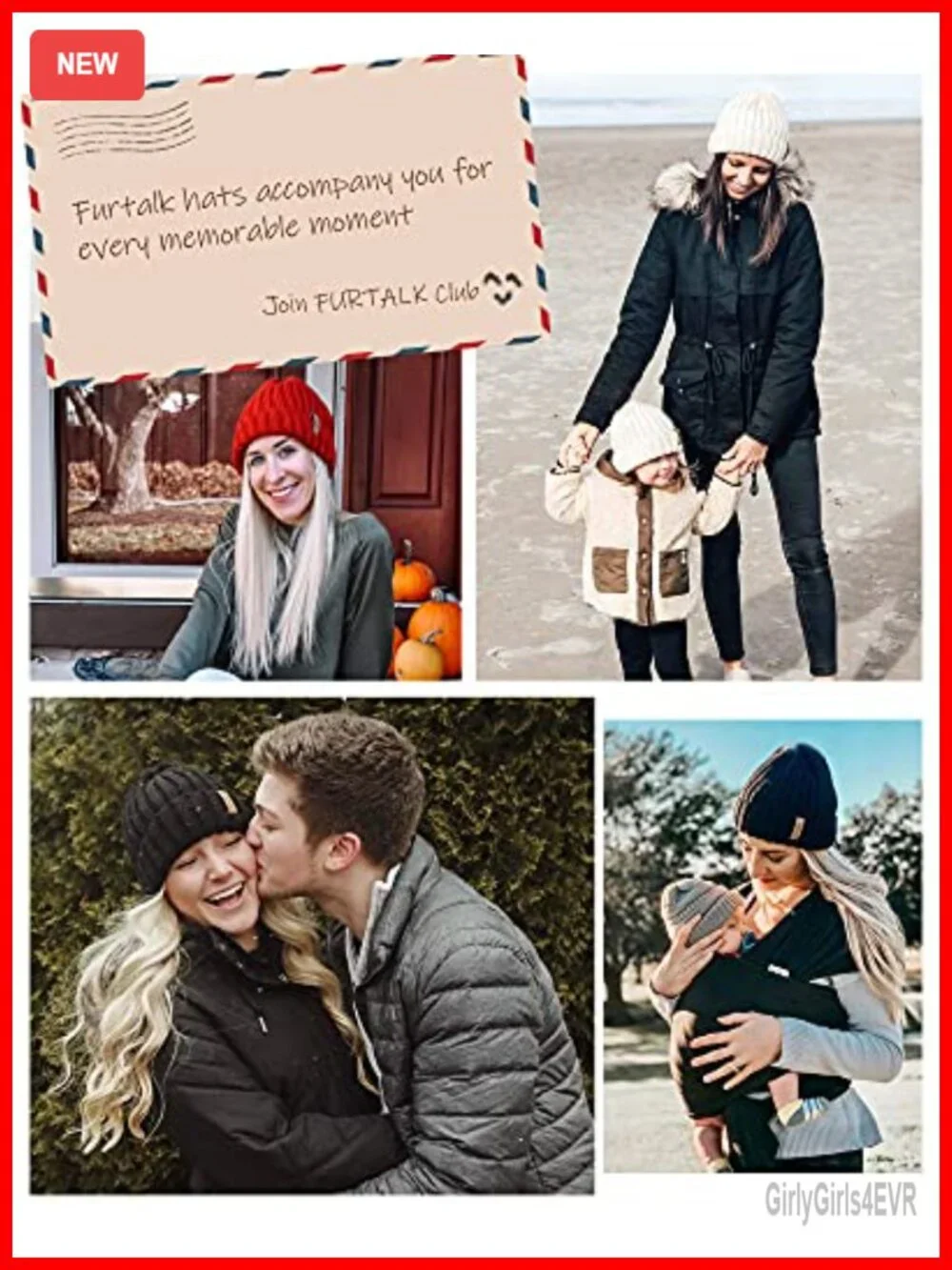 Fleece Lined Chunky Knit Beanie Women Snow Hat
